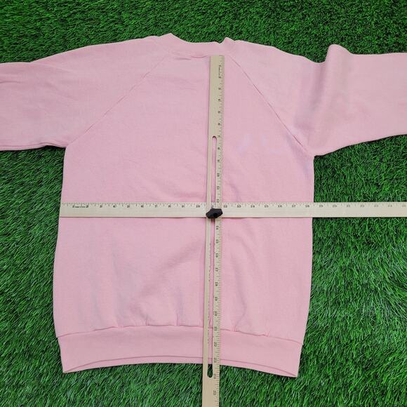 Vintage 1989 Floral Sweatshirt Womens Medium 18x23 Pink USA - Picture 4 of 13